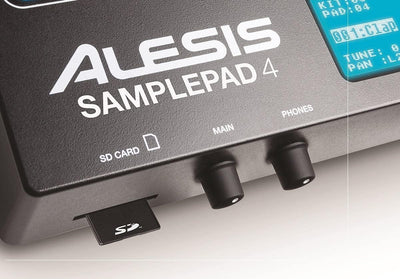 Alesis Sample Pad 4 Percussion und SD Cards Player mit 4 Pads + Alesis Module Mount EPercussion Mont