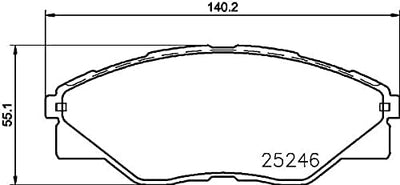 HELLA PAGID 8DB 355 019-811 Bremsbelagsatz - T2178 - Dicke/Stärke: 15.6mm - nicht für Verschleisswar