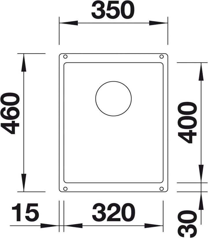 BLANCO SUBLINE 320-U | SILGRANIT weiss | Einbauart: Unterbau | ohne Ablauffernbedienung | 40er Unter