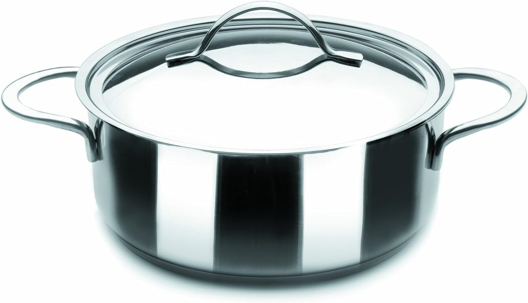 IBILI CACEROLA Con TAPA INOX NOAH 28 cm, Stainless Steel, Silber, 2-Einheiten 28 cms, 28 cms