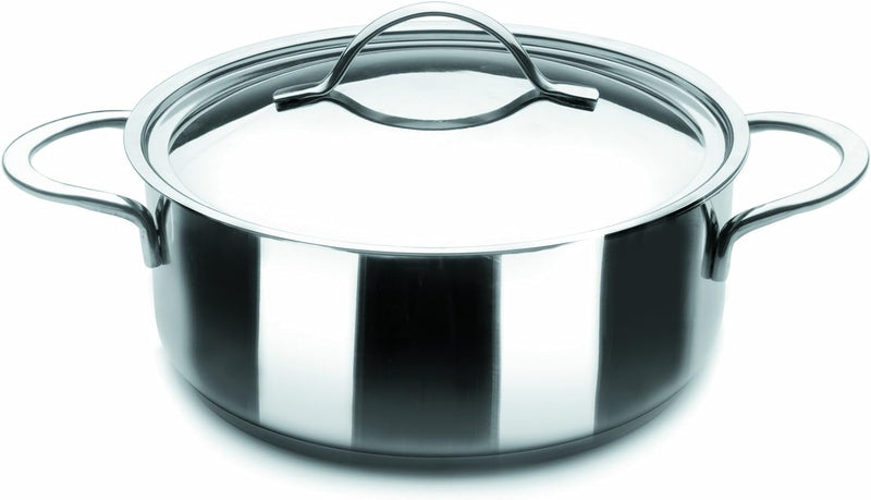 IBILI CACEROLA Con TAPA INOX NOAH 24 cm, Stainless Steel, Silber, 2-Einheiten 24 cms, 24 cms