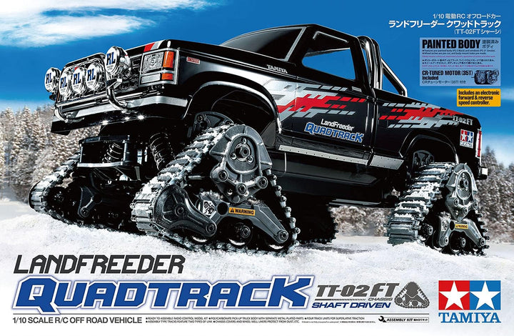 Tamiya 58690 1:10 RC Landfreeder Quadtrack TT-02FT PB - ferngesteuertes Auto, RC Fahrzeug, Modellbau