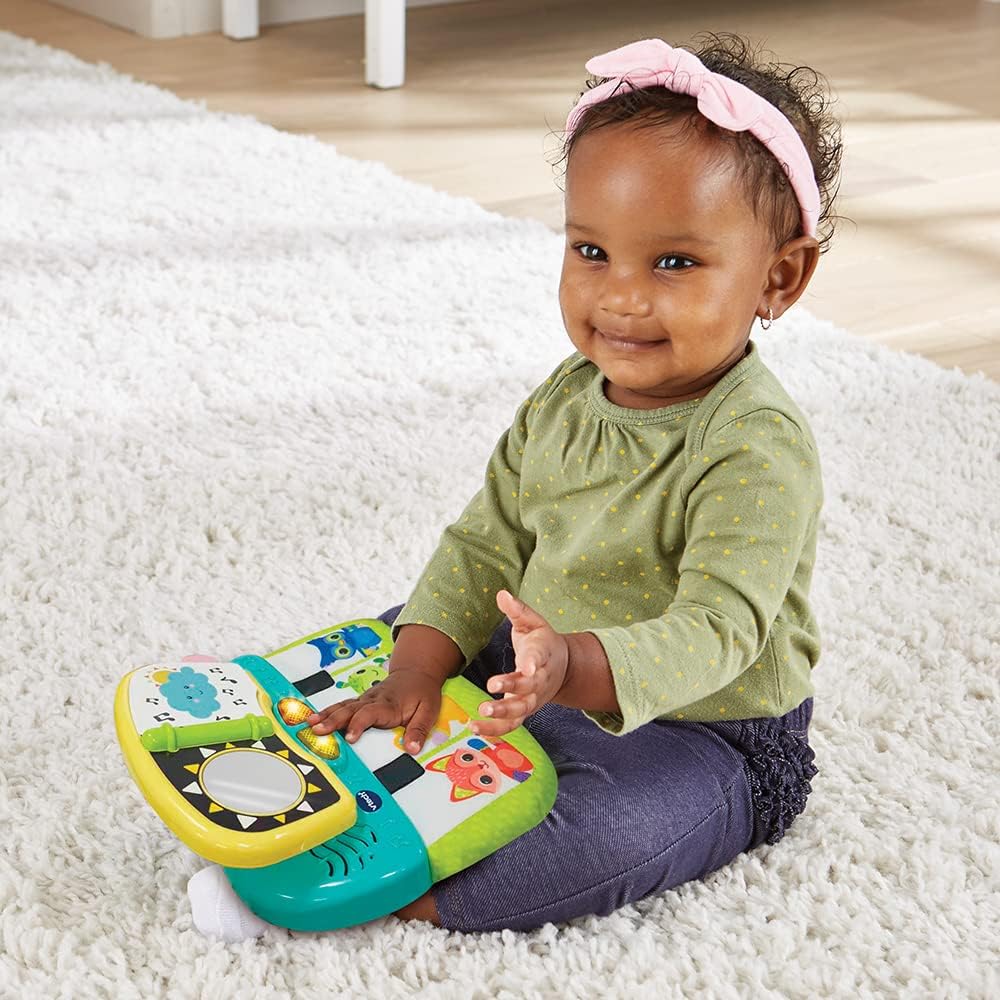 VTech - Sensorisches Klavier des Baby Loulous, interaktives Klavierspielzeug, 3/24 Monate, Version F