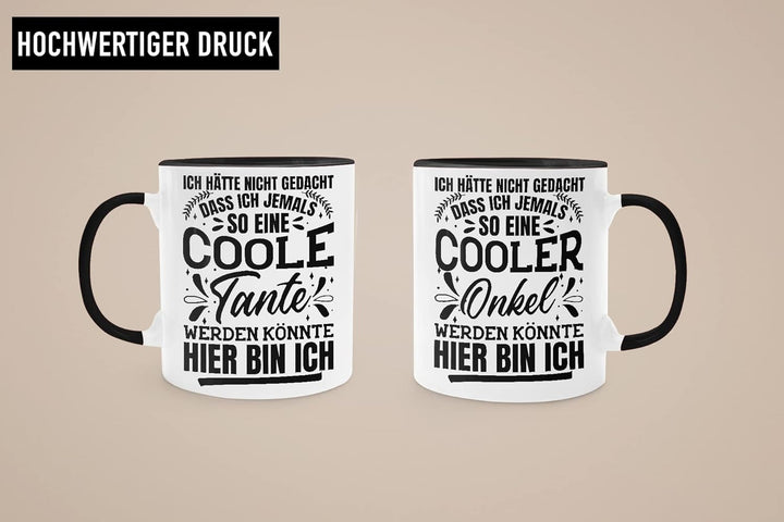 Trendation - Beste Tante und Onkel Geschenk Tasse Set Kaffeetassen Geschenke Weihnachten (Schwarz),
