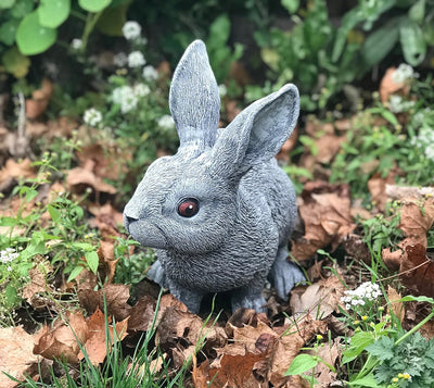 stoneandstyle Steinfigur grosser Feldhase Hase, Frost- und wetterfest bis -30°C, massiver Steinguss