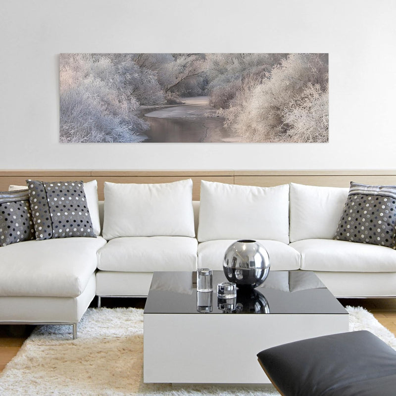 Bilderwelten Leinwandbild - Winter Song - Panorama Quer, 40cm x 120cm, 40cm x 120cm