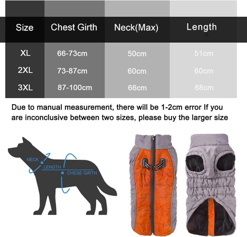 Vivi Bear Wasserdichter Hundemantel Winter Warme Hundejacke, Hundebekleidung Outfit für Mittel Gross
