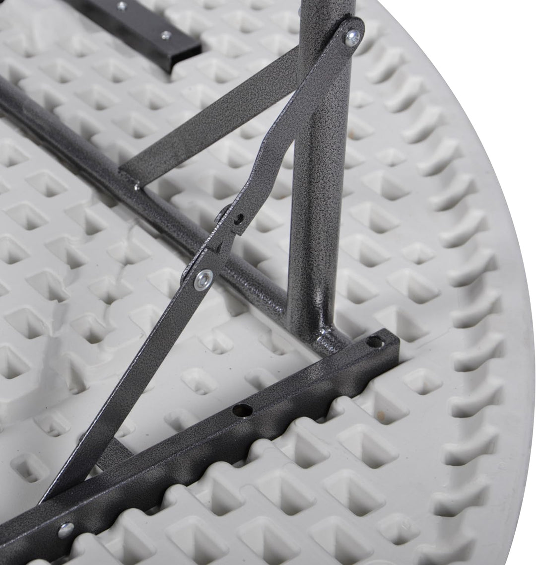 Nexos Trading Klapptisch rund 160 cm x 75 cm klappbar weiss Gartentisch Partytisch bis 8 Personen 20