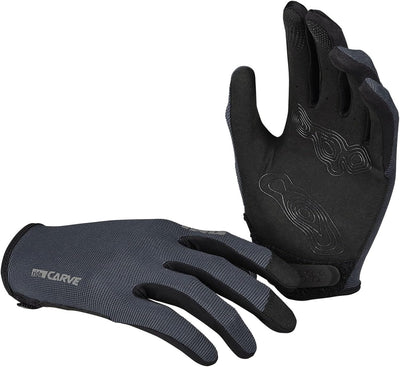 IXS Carve Digger Gloves Blau - Ergonomische robuste MTB Handschuhe, Grösse M - Farbe Marine