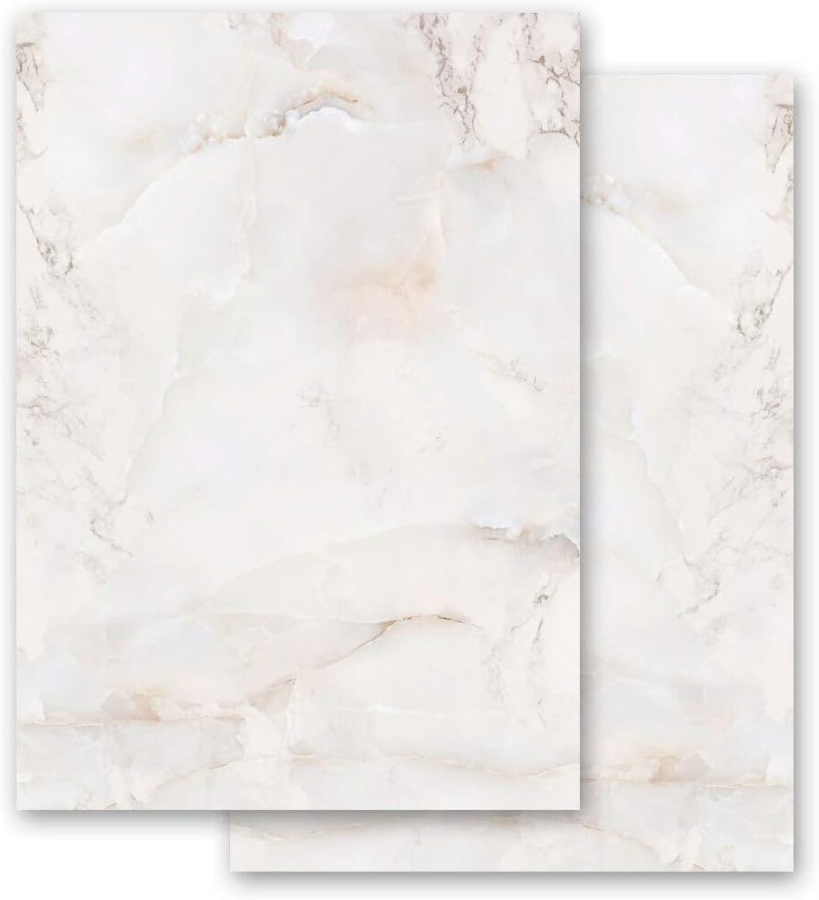 Briefpapier Sets Marmor & Struktur, MARMOR NATUR 100 Blatt Briefpapier + 100 passende Briefumschläge