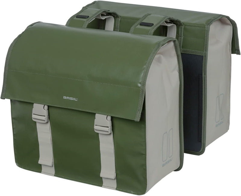 Basil B.V. Unisex – Erwachsene Urban Gepäckträgertaschen, Moss Green/Sand, 40X17,5X46 40X17,5X46 Mos