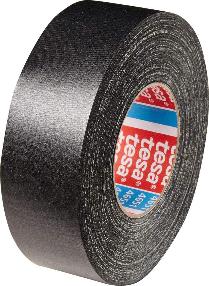 Tesa 04651-00507-00 7698135038 Gewebeband Premium 50mx38mm in schwarz, 50 m x 38 mm Schwarz 50 m x 3