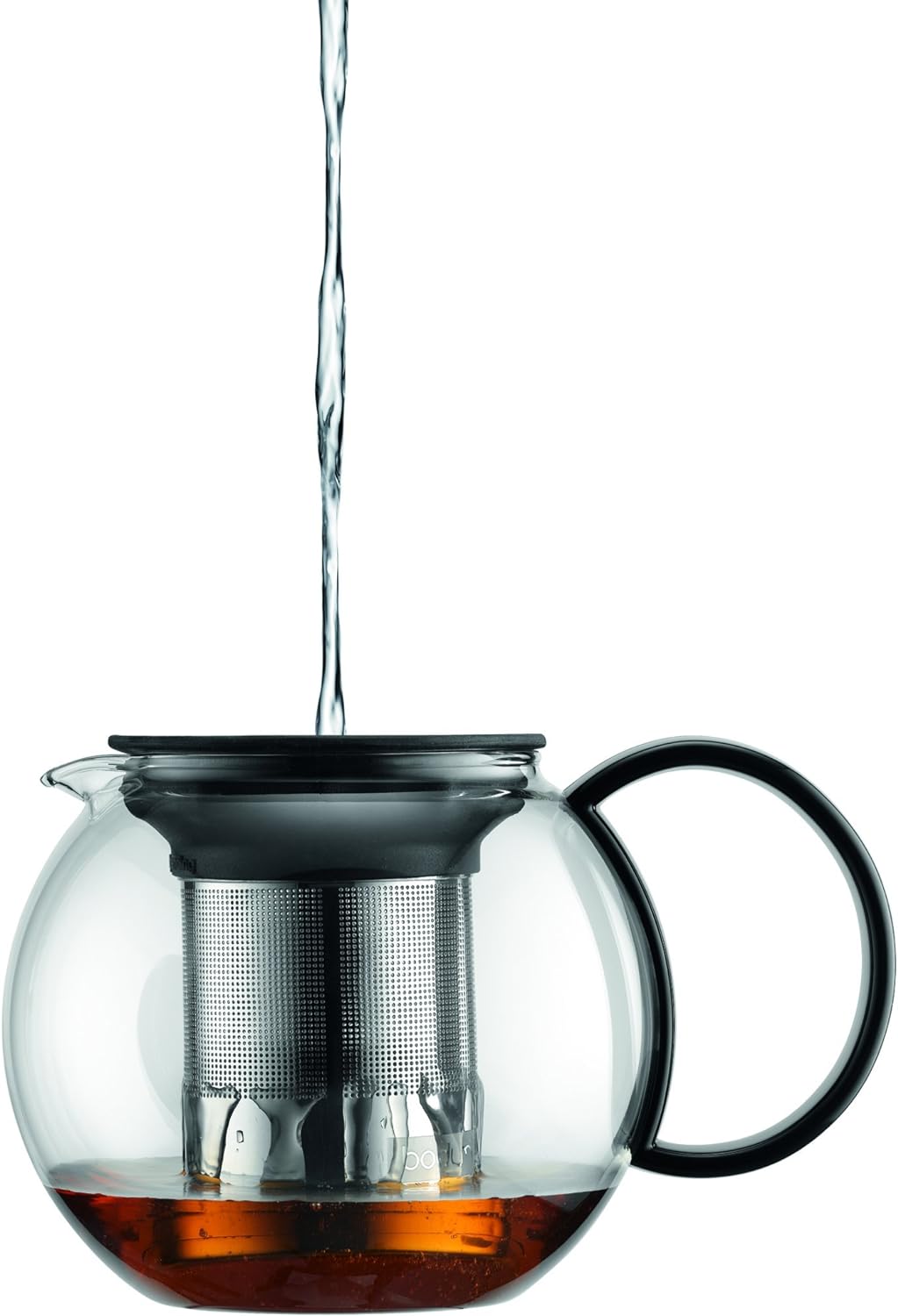 Bodum Assam, Glas, Schwarz, 3 Stück (1er Pack) 3 Stück (1er Pack) Schwarz, 3 Stück (1er Pack) Schwar