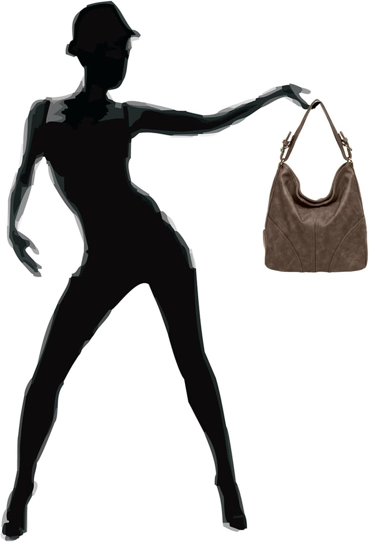 Caspar TS940 Damen Schultertasche Taupe, Taupe