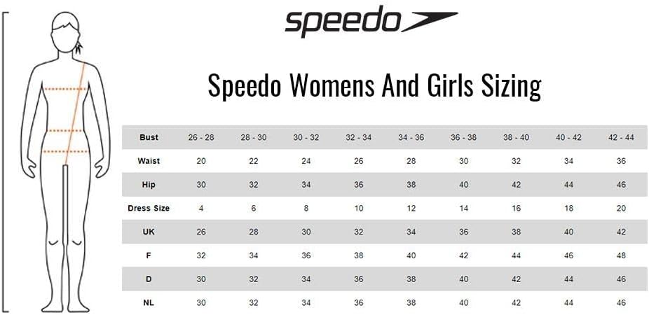 Speedo Damen Women's Plastisol Laneback Badeanzug Schwarz 42