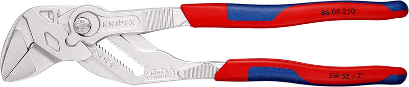 KNIPEX Zangenschlüssel (250 mm) 86 05 250 & 87 02 250 SB Cobra® Hightech-Wasserpumpenzange grau atra