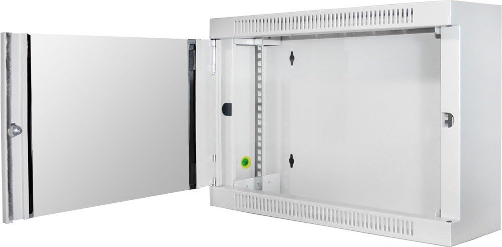 Digitus 106057 Wandschrank für Netze und Elektrogeräte, 6 Einheiten, 19 Zoll, Tiefe 150 mm, Glas, gr