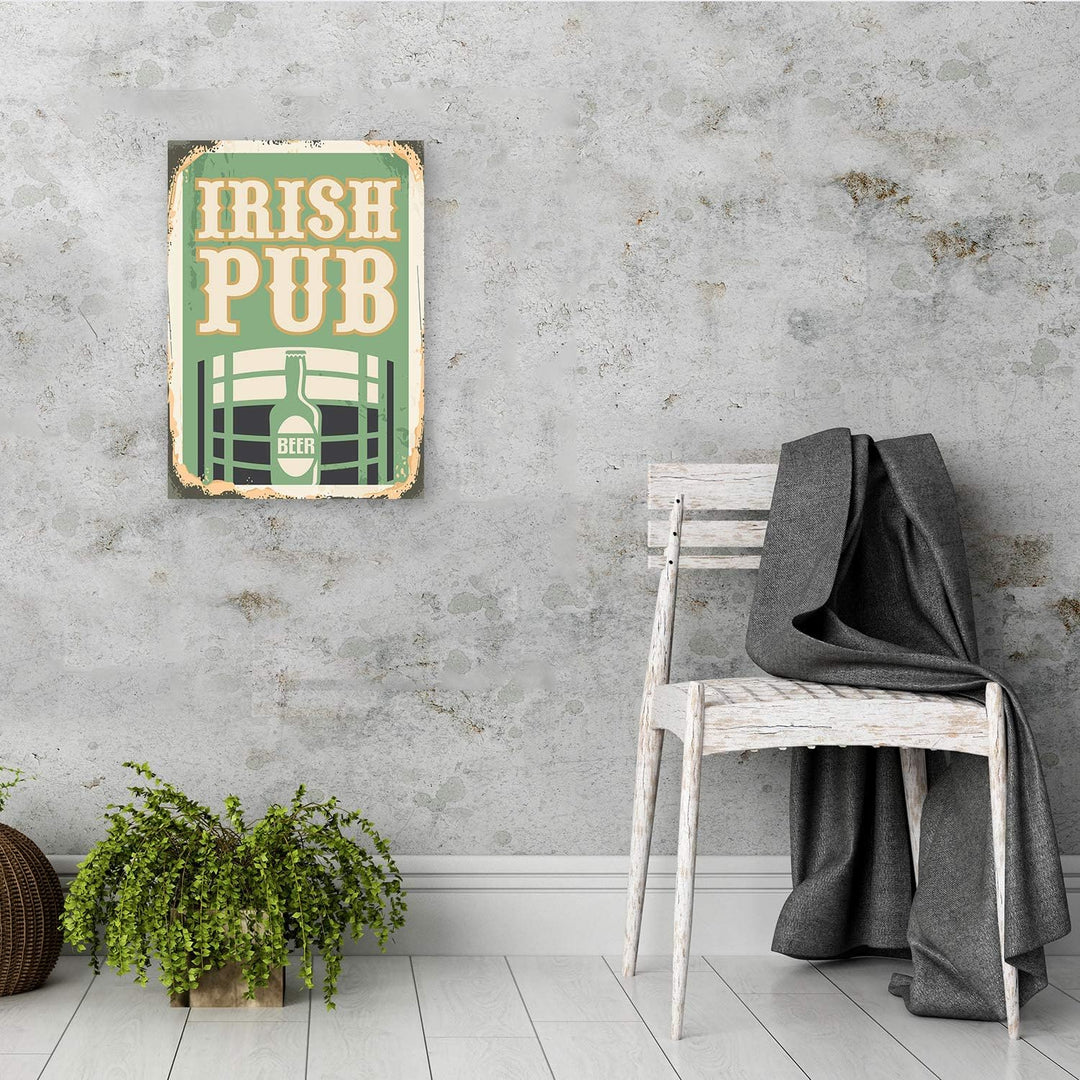 Wanddeko für Pub oder Bar Kunst modern Bilder Klassisch Grün 60x90 cm Deco panel 60x80 cm Grün_A, De