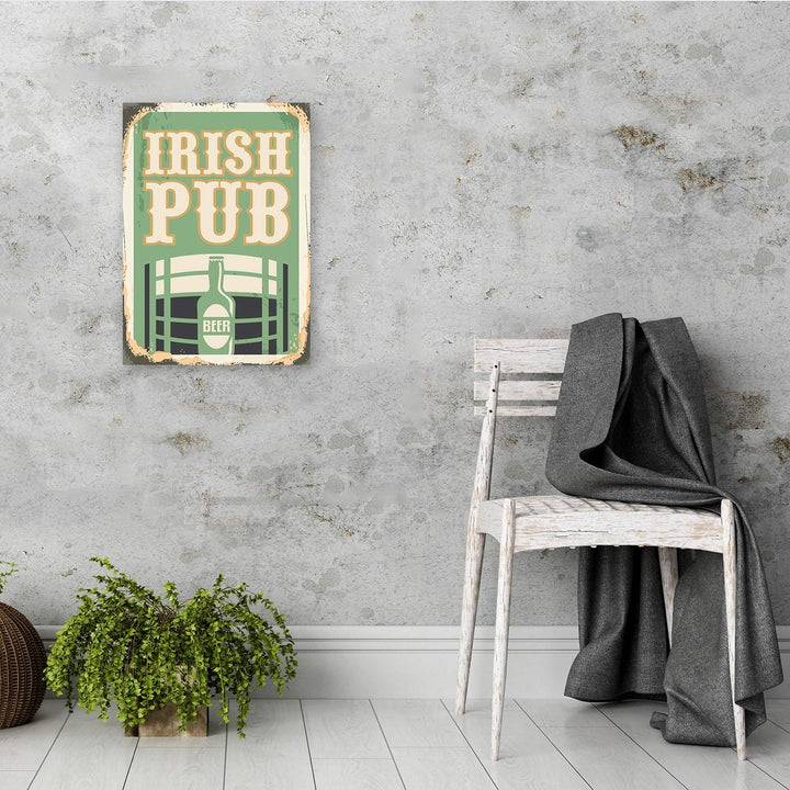 Wanddeko für Pub oder Bar Kunst modern Bilder Klassisch Grün 60x90 cm Deco panel 60x80 cm Grün_A, De