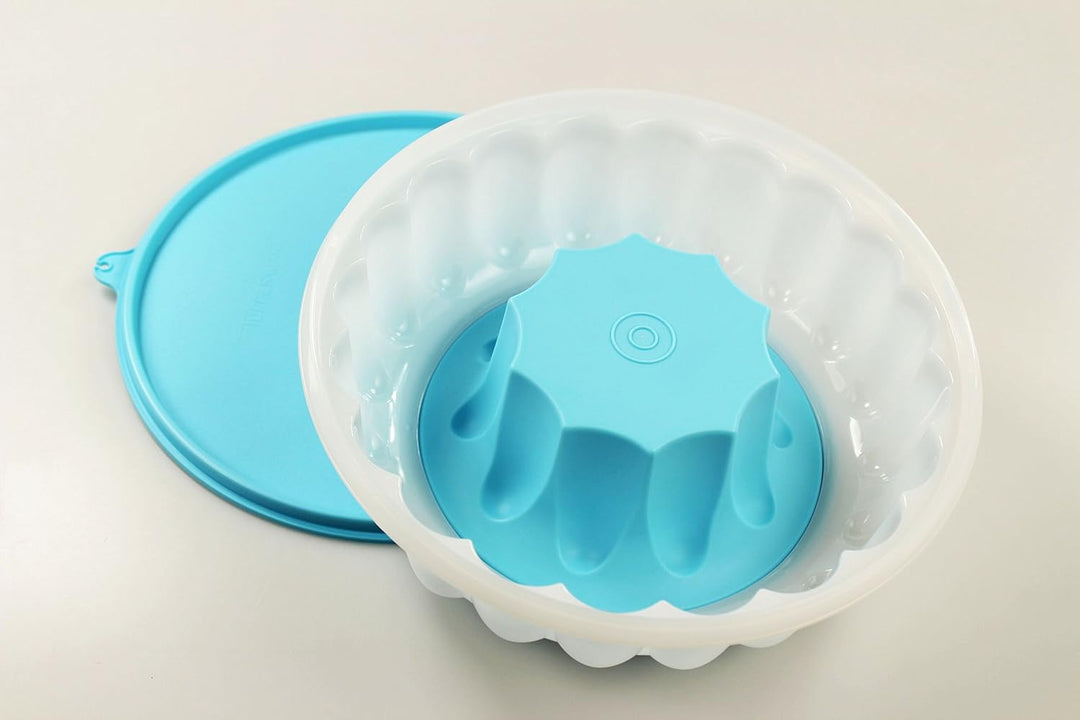 TUPPERWARE Kleiner Prinz Kranz Sturzform Puddingform Form 1,0 L hellblau-weiss