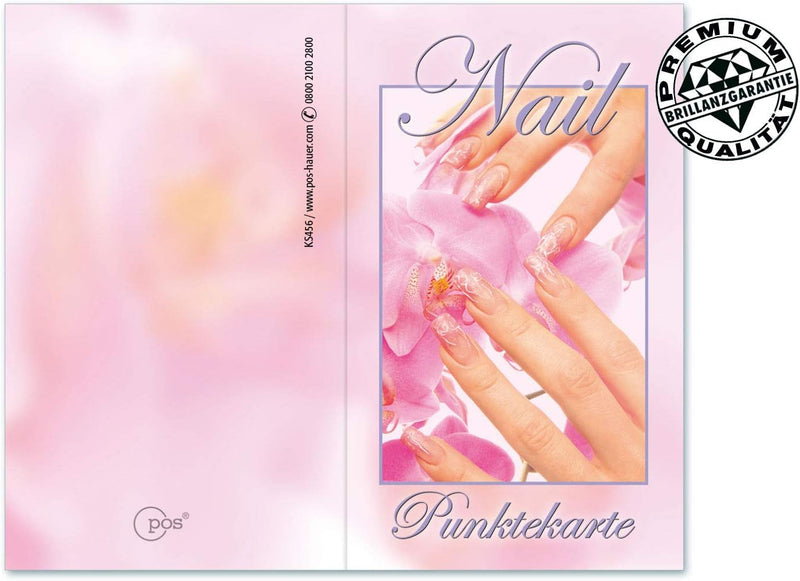 200 Punktekarten/Abokarten mit 10 Feldern, für Fingernagelstudio Nageldesign Nails. Praktisches Sche