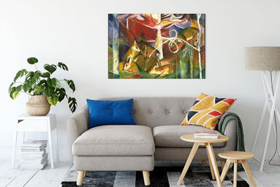 Generisch Franz Marc - Rehe im Wald I als Leinwandbild / Grösse: 100x70 cm / Wandbild / Kunstdruck /