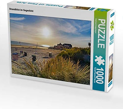 CALVENDO Puzzle Strandblick im Gegenlicht 1000 Teile Lege-Grösse 64 x 48 cm Foto-Puzzle Bild von And