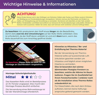 schattenfreu.de Thermo-Rollo mit Kassette nach Mass | Zum Anschrauben am Fensterrahmen oder an der W
