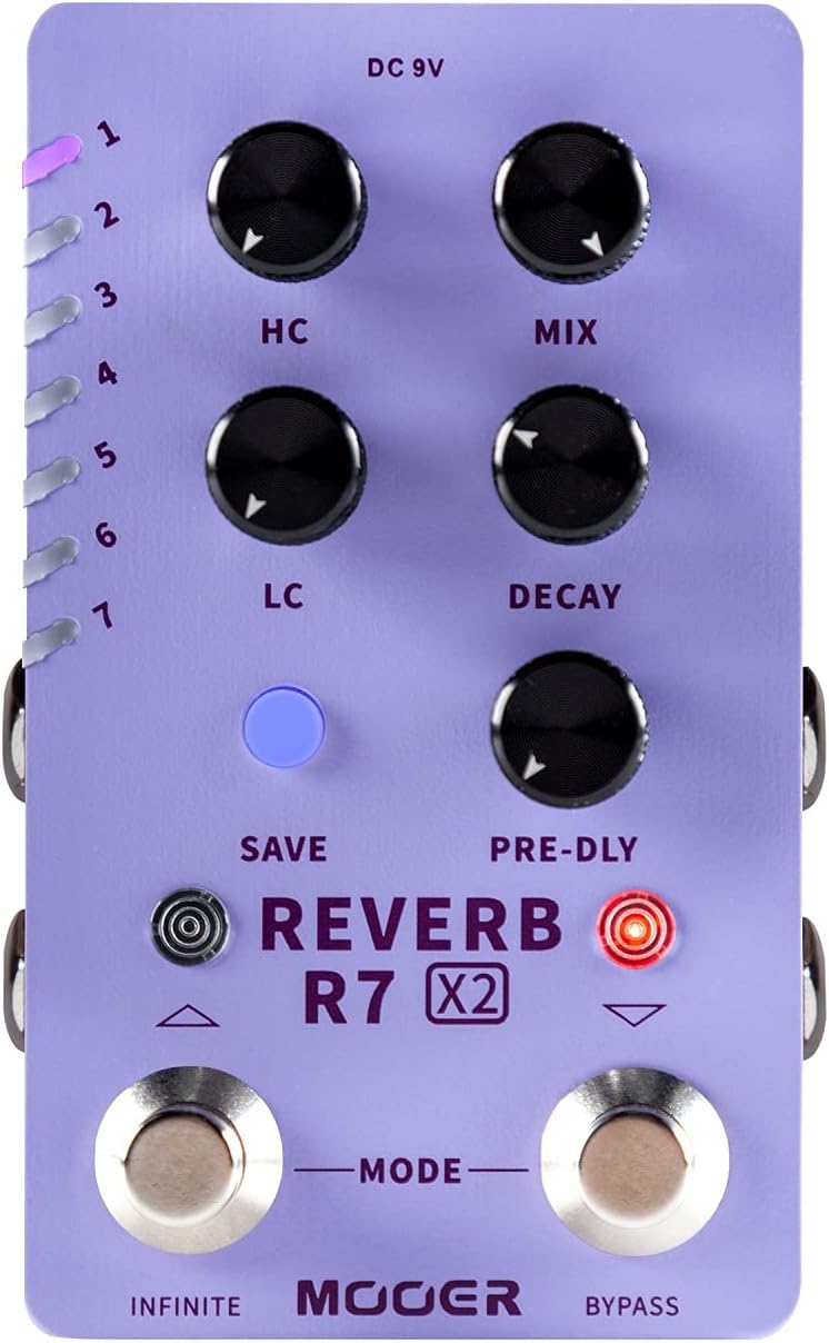 Mooer R7 X2 Reverb - Digital Reverb Pedal