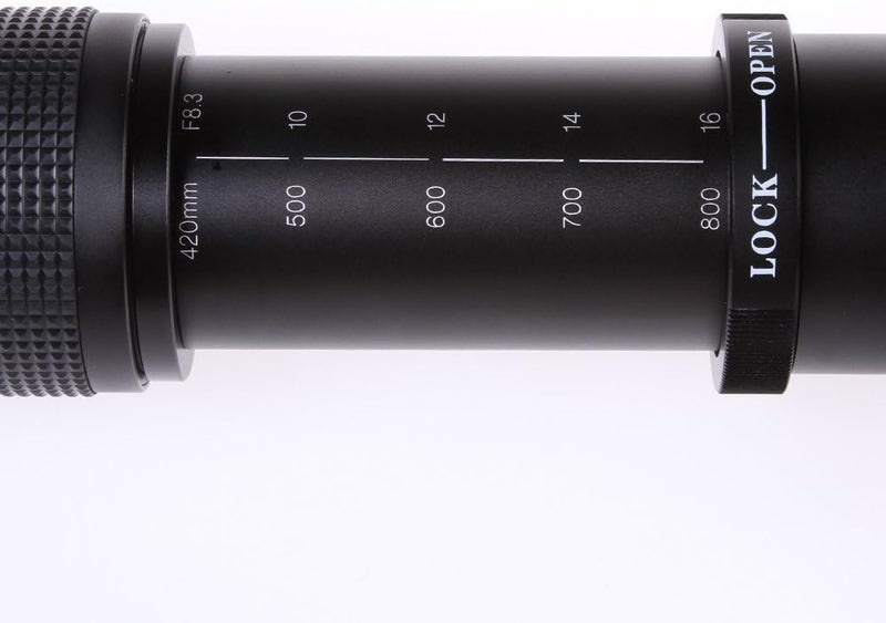 Hersmay 420-800 mm F/8.3-16 Teleobjektiv Zoomobjektiv Manueller Fokus Super-Teleobjektiv für Pentax