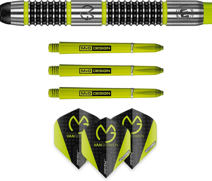 WINMAU Michael Van Gerwen MvG Aspire 20g Profi Wolfram Softip Dartpfeile Set mit Flights und Schäfte