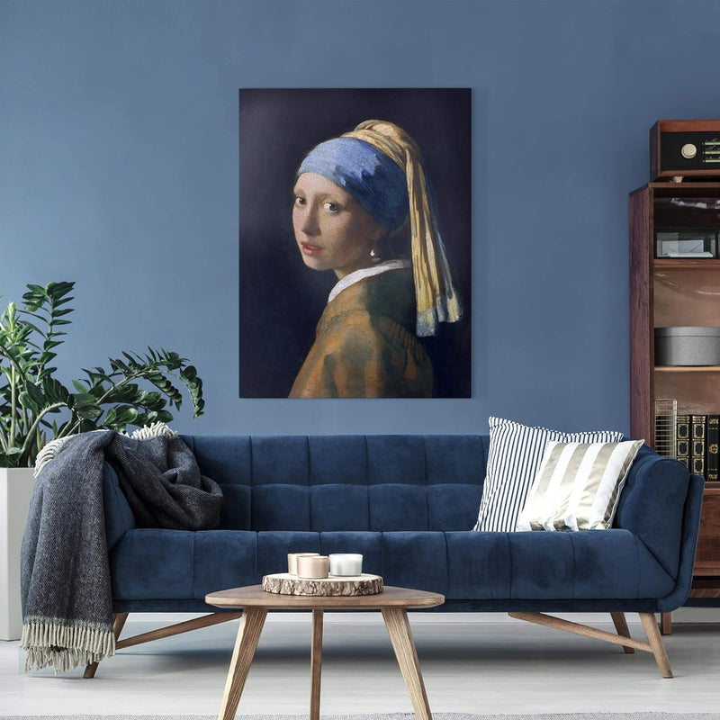 Bilderwelten Leinwandbild - Jan Vermeer Van Delft Mädchen mit dem Perlenohrgehänge 40 x 30 cm 40cm x