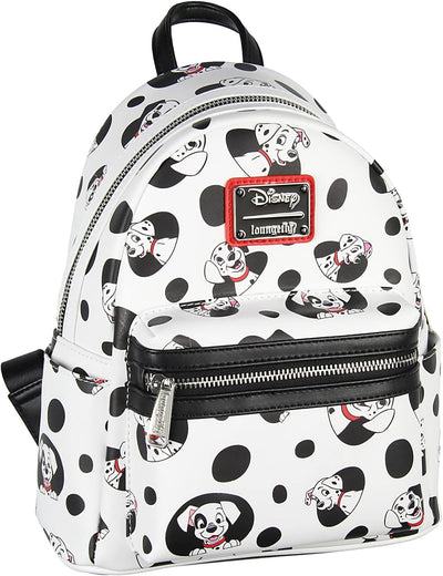 Loungefly Disney 101 Dalmatians Spots and Pups Lucky Penny Patch Allover Print Mini Backpack