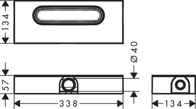 hansgrohe Grundkörper uBox universal, Grundkörper für flache Installation, für flache Installation