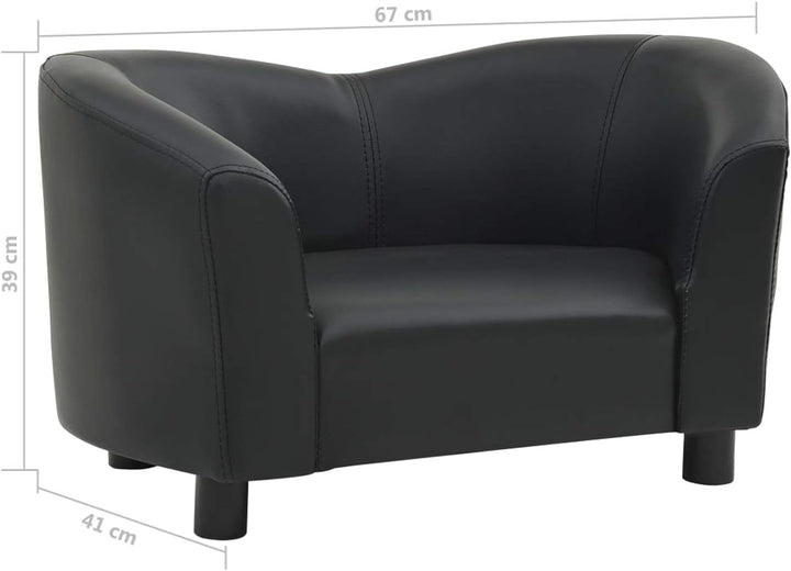Tidyard Hundesofa Hundecouch Hundebett Haustiersofa Hundematte Hundesessel & -Sofas Sofa Schwarz 67x