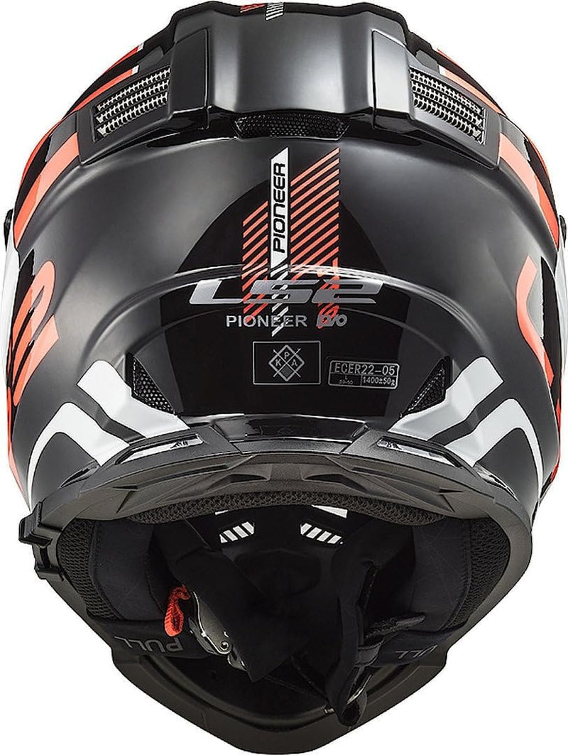 LS2 Helm Pioneer EVO Evolve MX436 glänzend weiss / Kobalt XS Black White, XS Black White