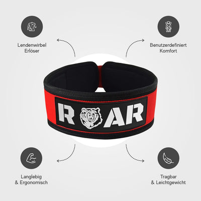 Roar® Gewichthebergürtel Herren und Damen, Lifting Belt for Gym, Powerlifting Gürtel Gewichtheben, W