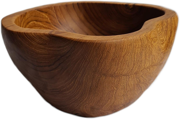 Windalf Rustikale Snack Holzschale AMELIE Ø 28 cm Nussschale Deko-Schale Schmuckschale Wurzelholz