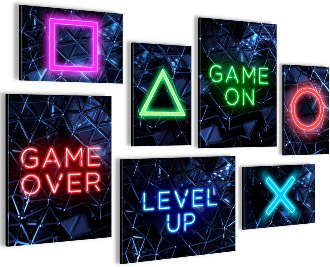 Novart Wandbilder Spielkonsole Game - KOMPLETT AUFHÄNGFERTIG - Gamer Kinderzimmer Junge Teenager- 7