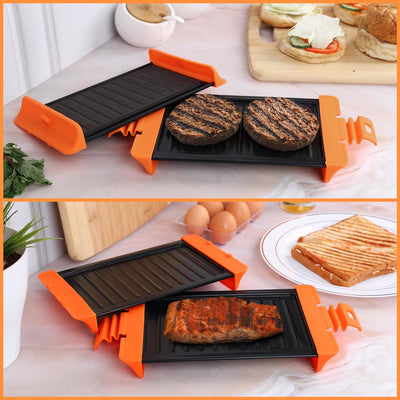 Belle Vous Sandwich Maker für die Mikrowelle - Antihaft Oberfläche - Für Toast Grill Käse Panini - Z