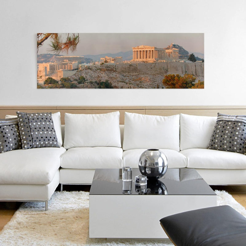 Bilderwelten Leinwandbild - Akropolis - Panorama Quer, 60cm x 180cm, 60cm x 180cm