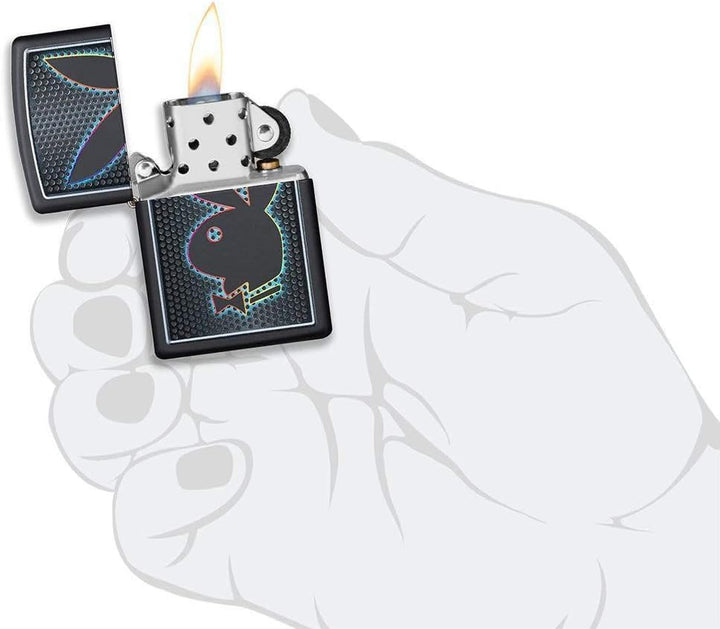 Zippo Playboy Feuerzeuge Schwarzes, Mattes Bunny Matt, Schwarzes, Mattes Bunny Matt