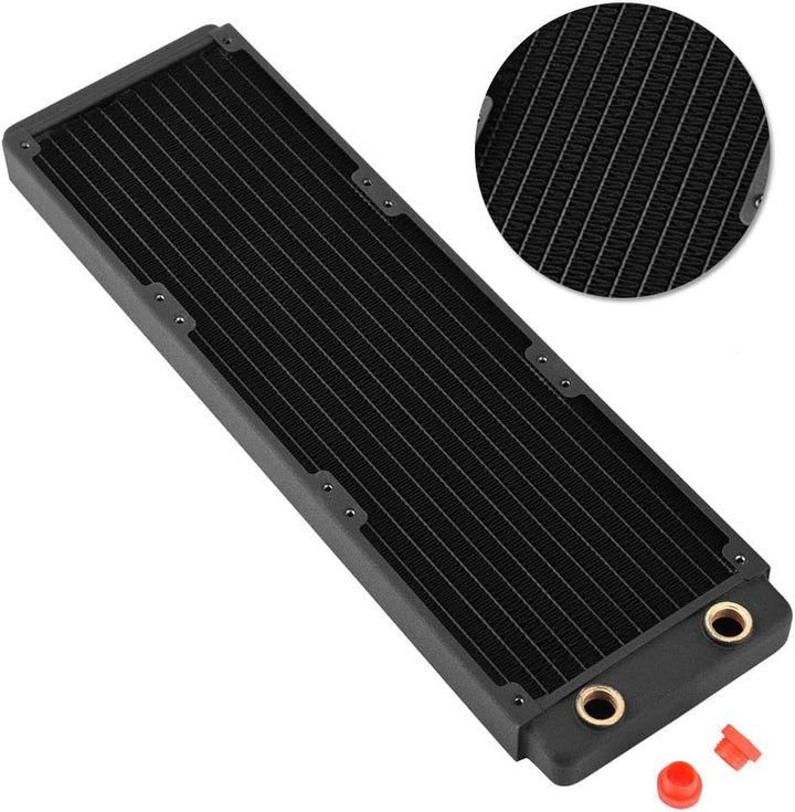 360mm Kupfer Radiator, G1/4 Gewinde Kupfer Heizkörper PC Wasserkühlung Flüssigkeit Wasserkühler Wärm