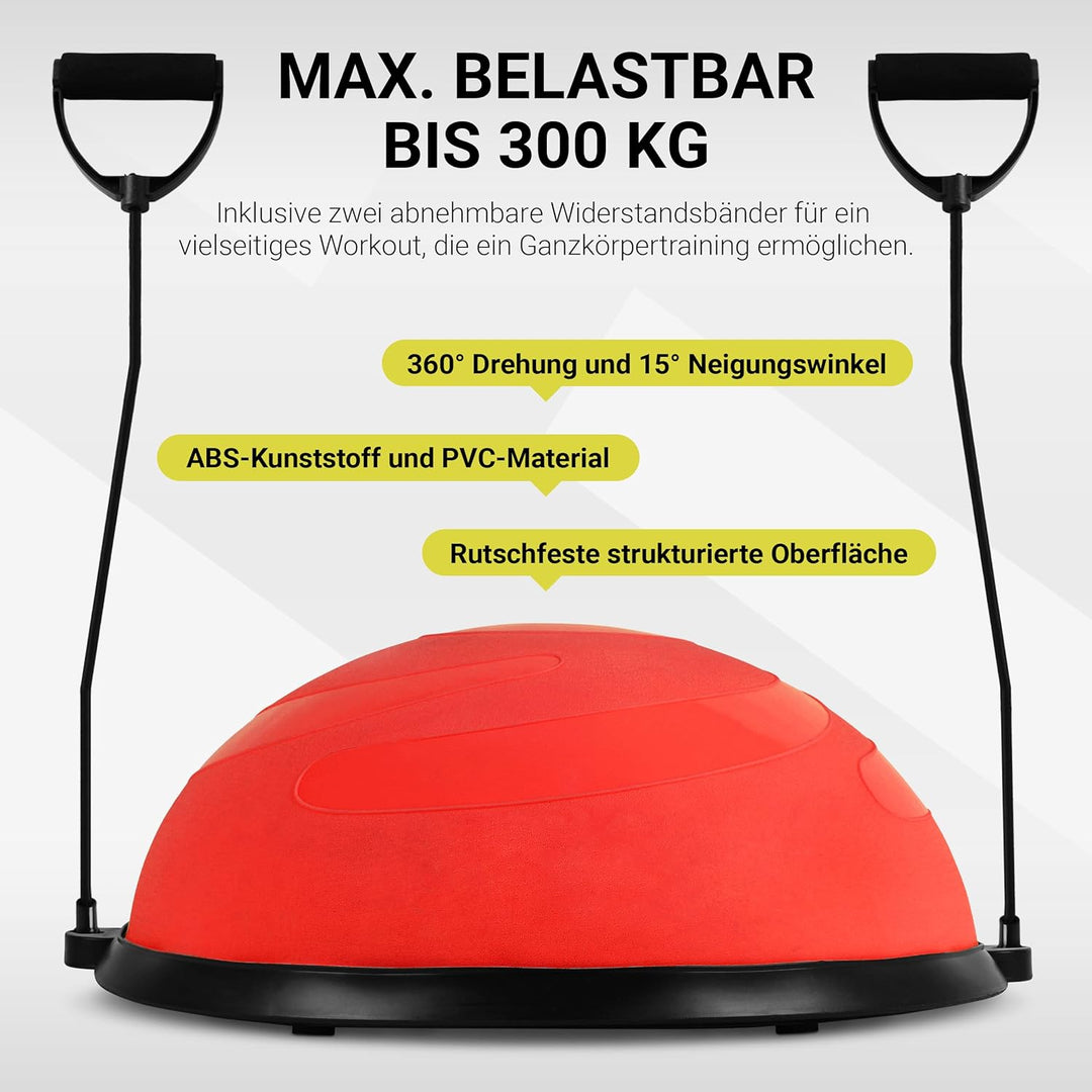 Balance Ball Trainer Premium | Gymnastikball + Expander & Pumpe - beidseitig nutzbar | Balance Train