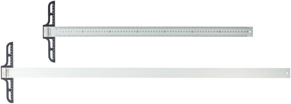 RUMOLD 313070 Präzisions-Zeichenschiene aus Stahl, 70 cm