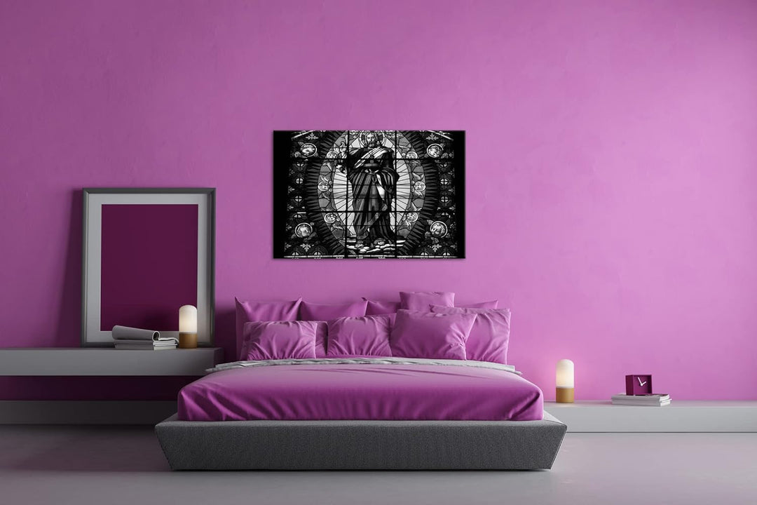 deyoli gläserner Sohn Gottes Format: 80x60 als Leinwand, Effekt: Schwarz&Weiss, Motiv fertig gerahmt