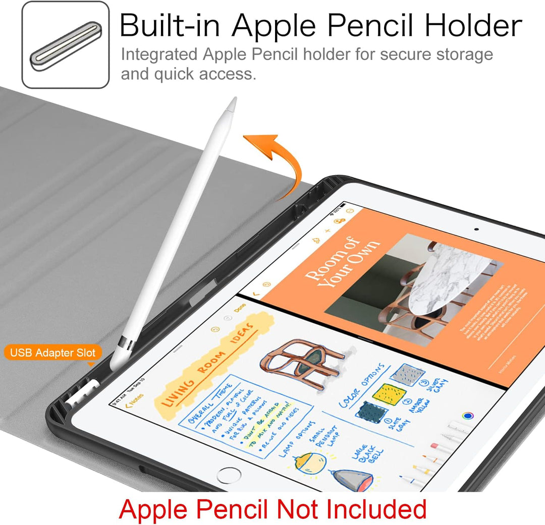 Fintie Tastatur Hülle für iPad 10.2 Zoll (9/8/ 7 Generation - 2021/2020/2019), Schutzhülle mit TPU R