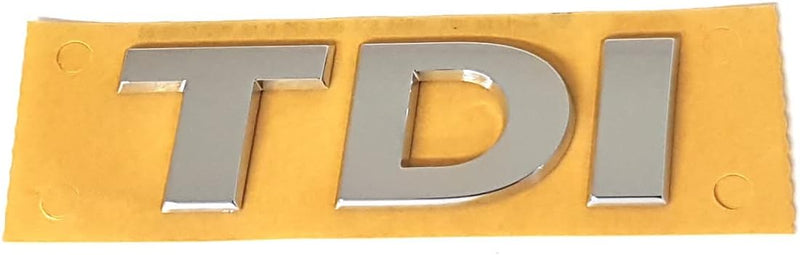 Volkswagen 5G0853675D2ZZ Schriftzug TDI Logo Aufkleber Emblem, Chrom/Silber