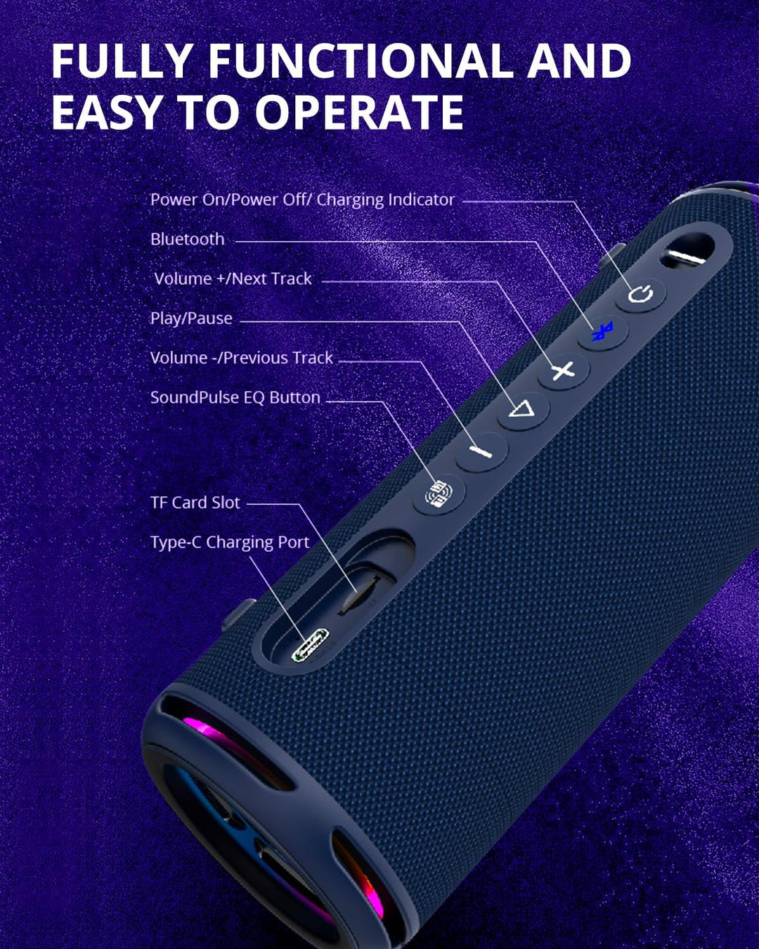 Tronsmart T7Lite Bluetooth Lautsprecher mit Dual Treiber Starkem Bass, IPX7 Wasserdicht, Stereo-Soun