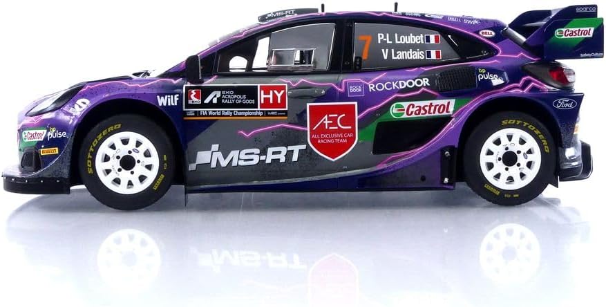 Passend für Ford Puma Rally1 Nº7 Loubet/Landais Rally Akropolis 1:18 IXO Models 18RMC138.22